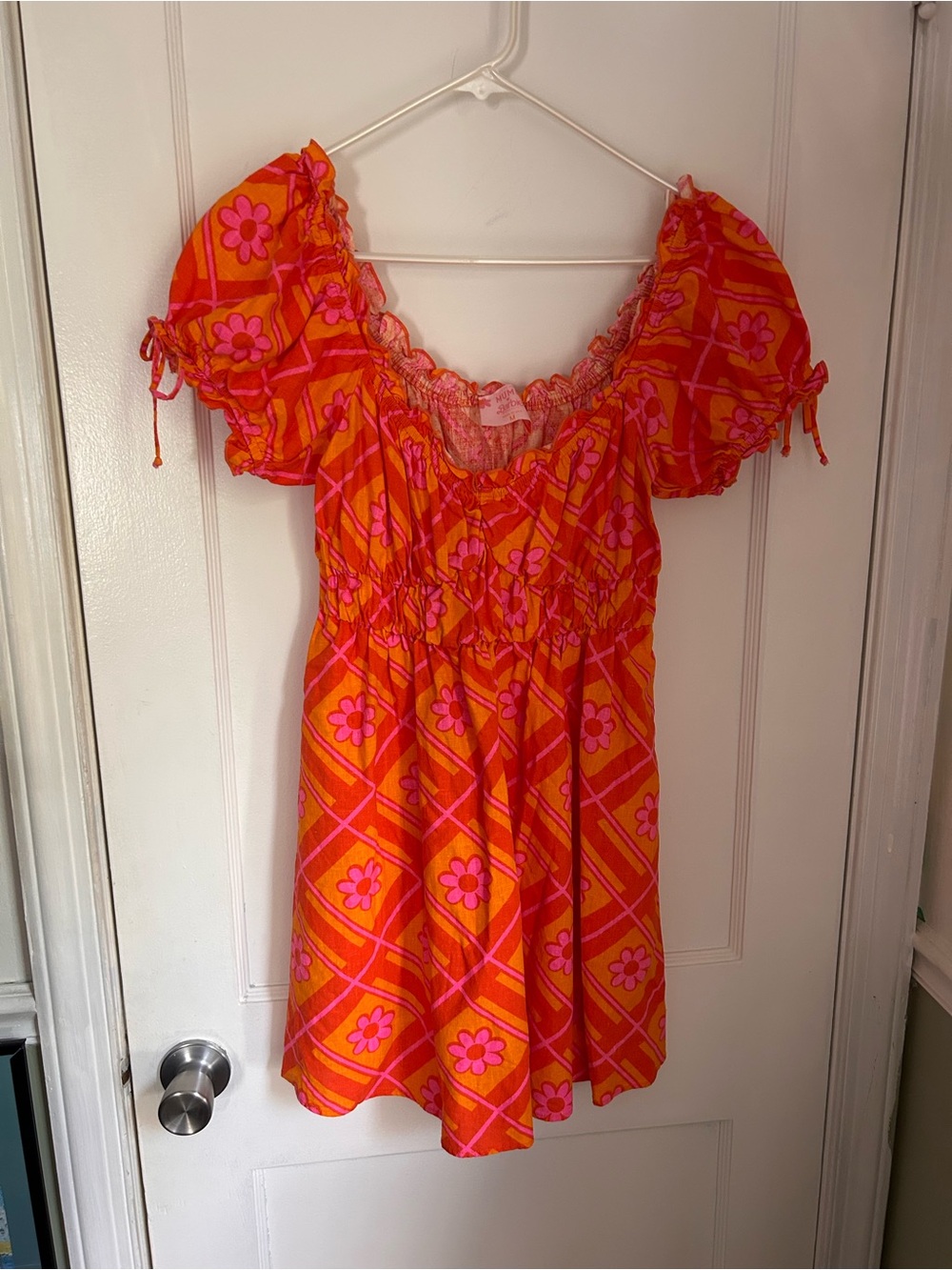 Show Me Your MuMu x Barbie Nikki Mini Dress in Malibu Daisy sz M - Picture 2 of 3